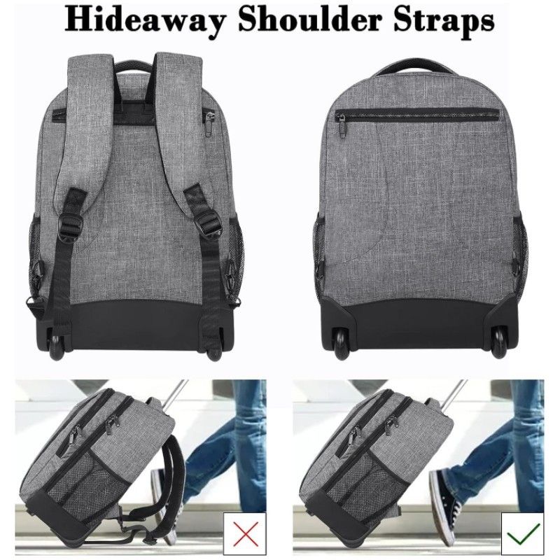 Neuer Reiserucksack mit Zugstange, abnehmbare tragbare Gepäcktasche, Aufbewahrungsrucksack_voghion.com