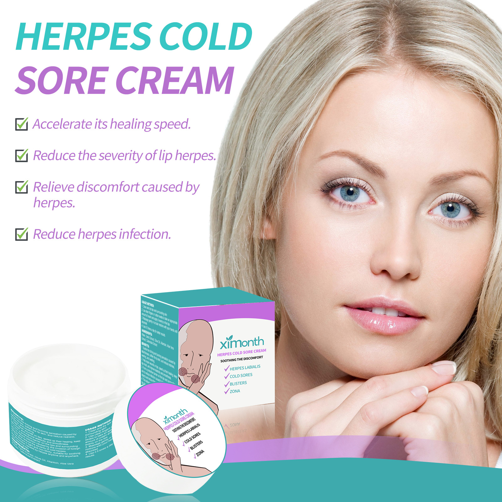 Ximonth care cream can lighten lip lines, prevent dryness cracking, remove dead skin, moisturize and repair with_voghion.com