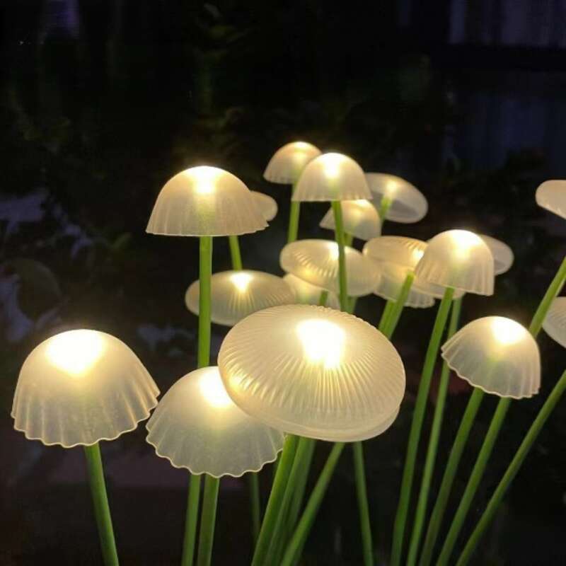 LED Solar Silikon Pilz Boden Stecker Quallen Outdoor Garten Hof Atmosphäre Dekoration Rasen Lampe_voghion.com