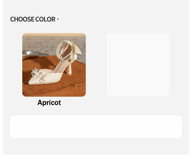 Spring And Autumn New Bow Hollow High Heels Elegant Pearl Chain Pointed Princess Shoes,Versatile Children Single Shoes_voghion.com