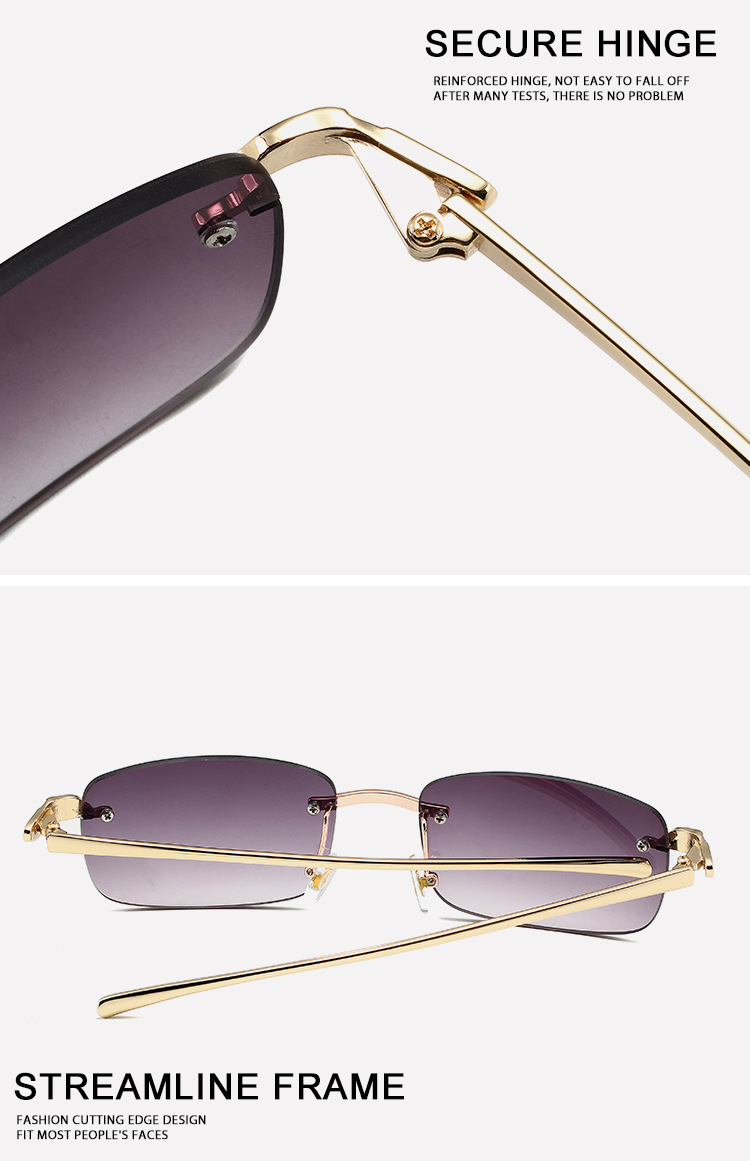 Leopard Head Frameless Sunglasses – High-End Small Frame For Women Fashion Trends Hot-selling_voghion.com