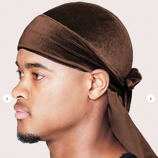 Unisex Velvet long tail pirate hat Hip hop oversize turban hat