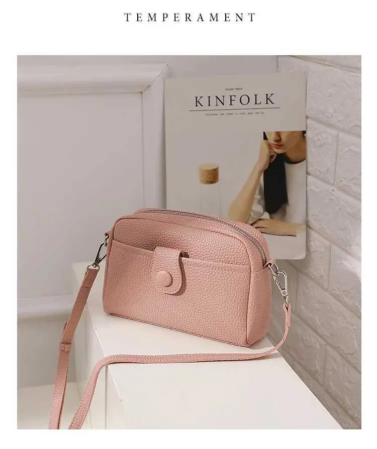 Borsa a tracolla da donna in pelle PU piccola quadrata casual versatile bella moda monospalla grande capacità_voghion.com