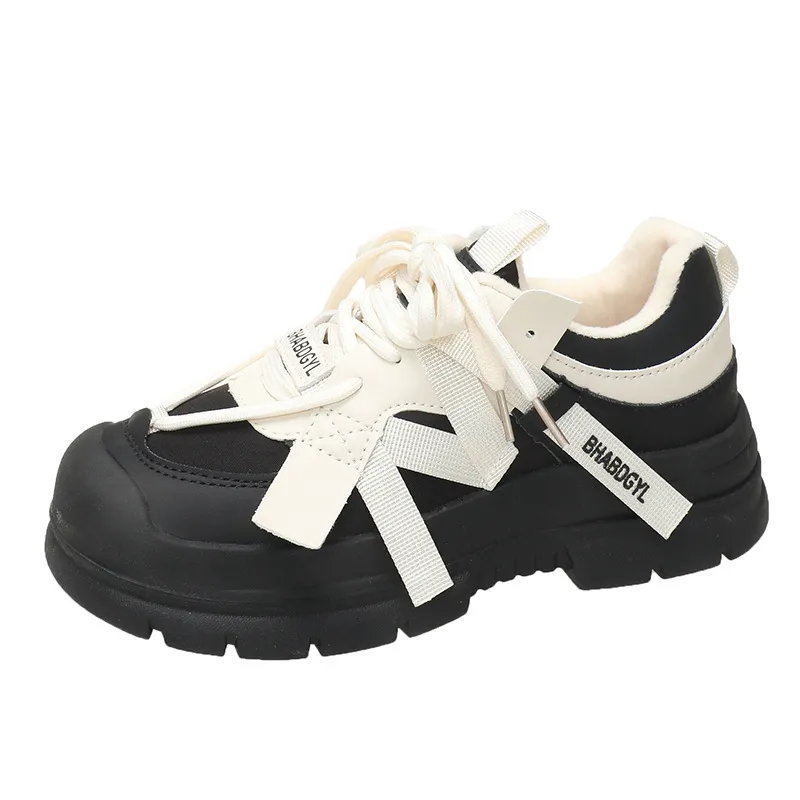 Scarpe da running in vera pelle con interno in peluche e mesh_voghion.com