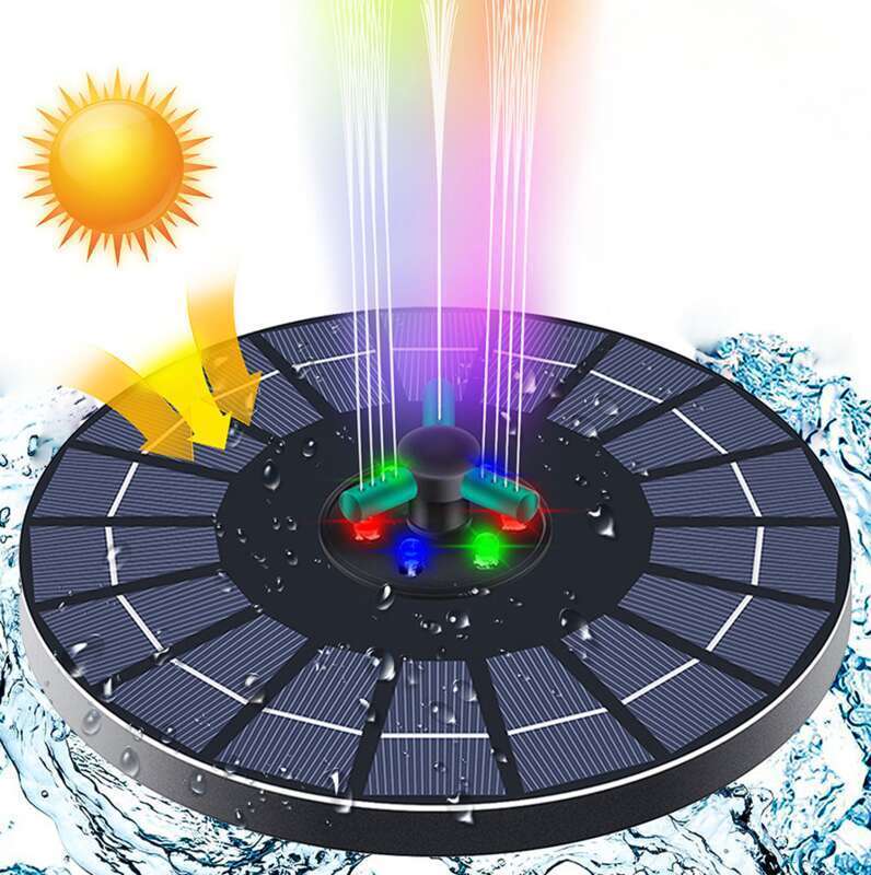 Nouă pompă plutitoare de stocare a energiei solare pentru curte exterioară, baie de păsări, piscină, peisaj, fântână cu apă_voghion.com