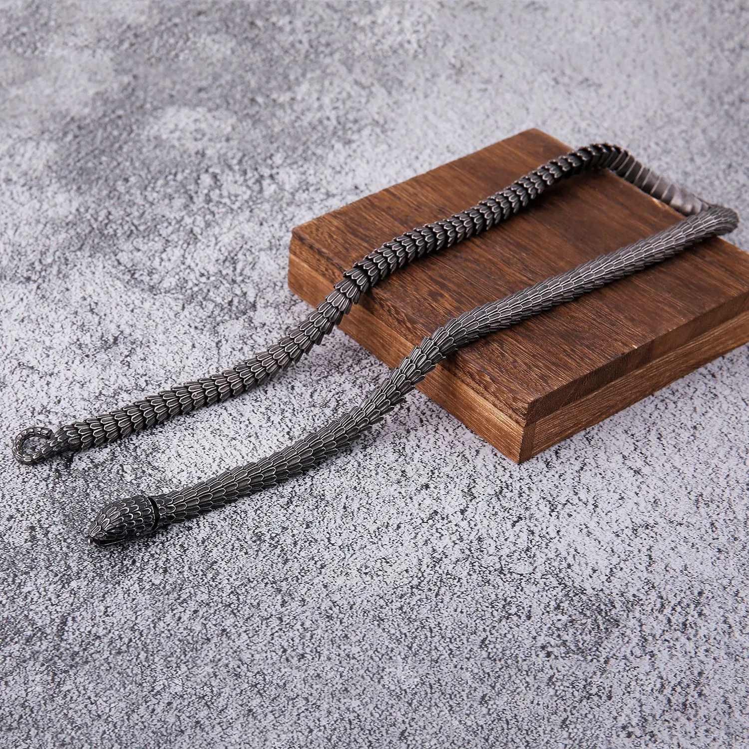 Wikinger Jörmungandr Schlangenkette Aus Edelstahl Für Herren_voghion.com