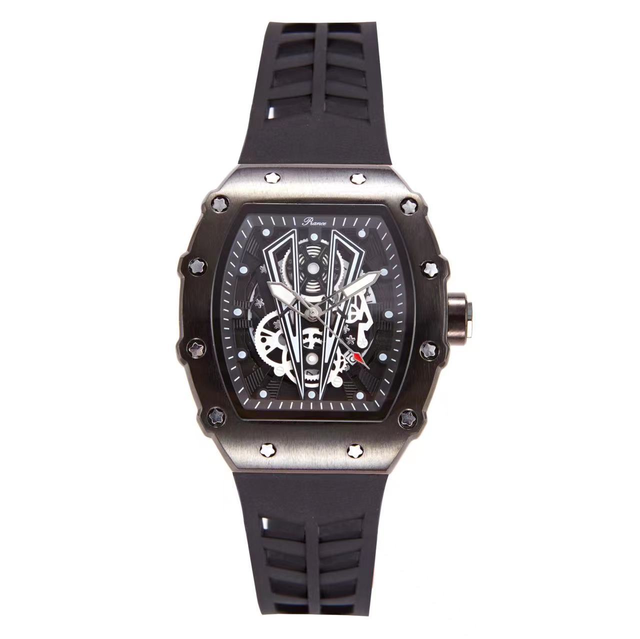 Mode Wein Eimer Neue Herren Zeiger Micro Glow Quarz Wasserdichte Silikon Band Uhr_voghion.com