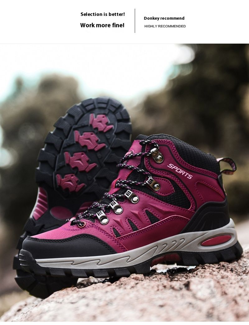 Sommer High-Top Outdoor Wanderbergsteigen Schuhe Mode lässig dicke Unterseite rutschfeste Einzelschuhe Männer_voghion.com