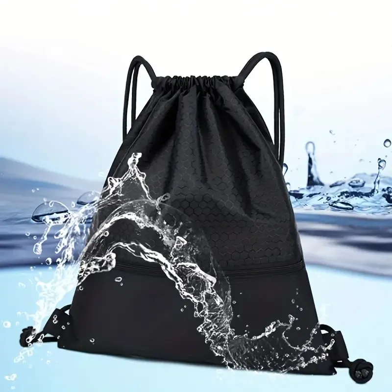 Portable Drawstring Lightweight Foldable Backpack Outdoor Travel Sports Bag For Men Women_voghion.com