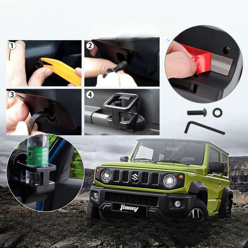 Passer til JB74/JB64 Suzuki Jimny med 3 puter, interiørdeler, klimaanleggsventiler, vannkoppholder_voghion.com