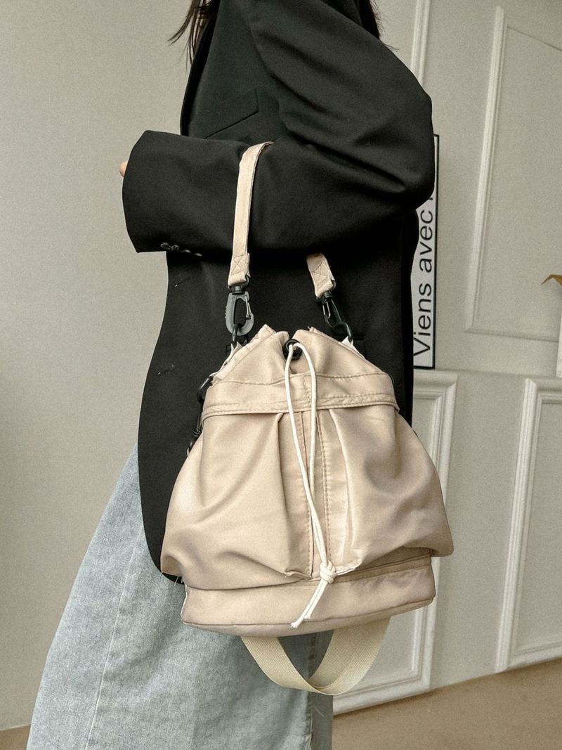 Lässige Schwimmtasche Große Kapazität Nylon Unterarm-Eimertasche Hochwertige tragbare Turntasche mit Kordelzug_voghion.com