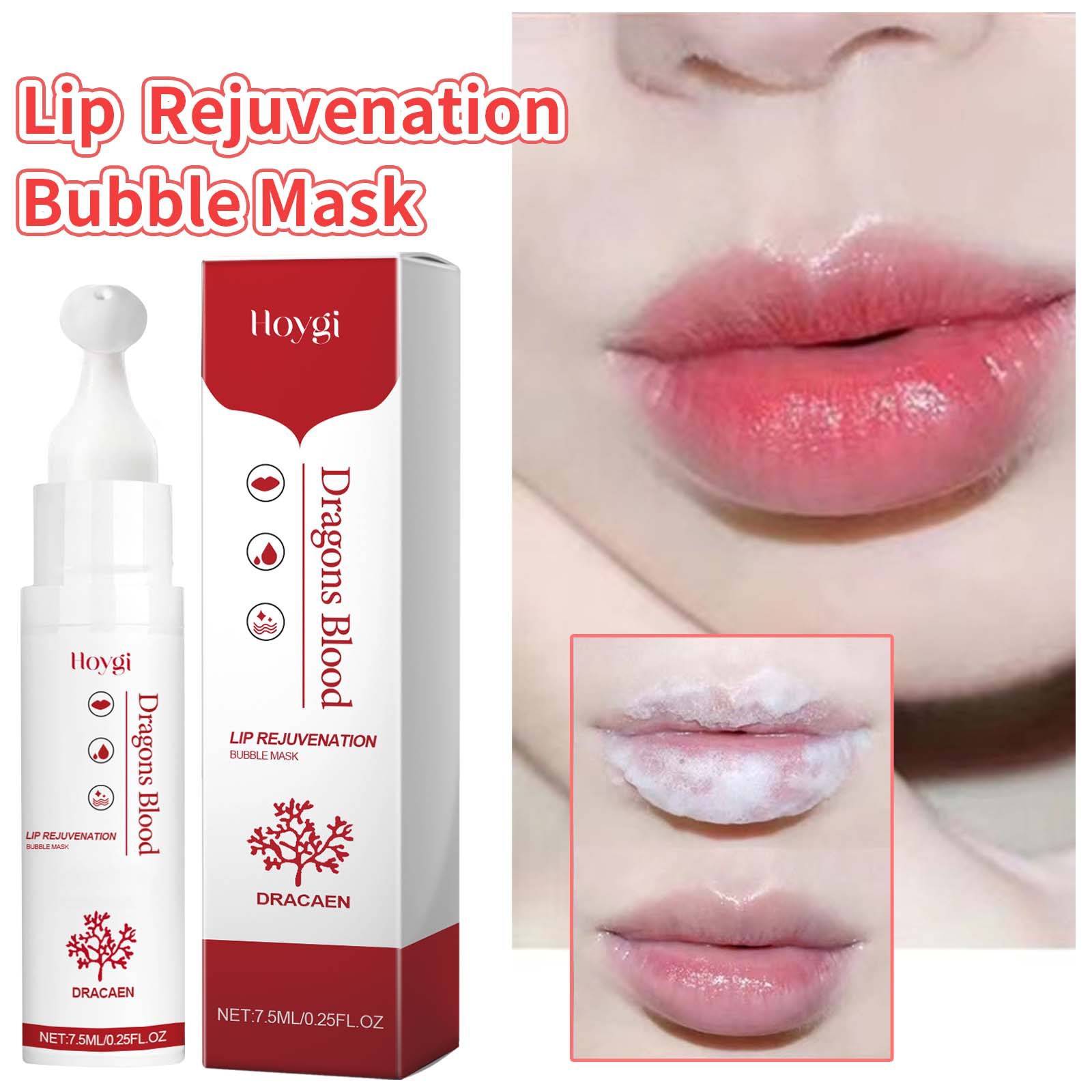 HOYGI Fade Lines Bubble labial hidratante, mascarilla iluminadora hidratante, cuidado de labios y antigrietas_voghion.com