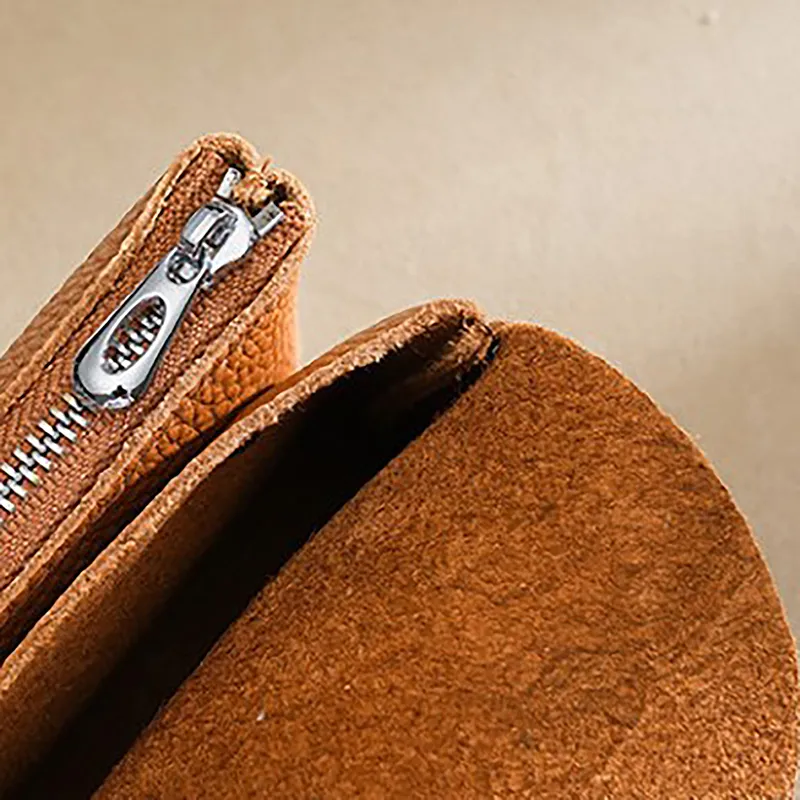 Cowhide Women's Small Purses Fashion Female Short Coin Wallets Pouch Handbag For Girls Card Holder Money Bag_voghion.com