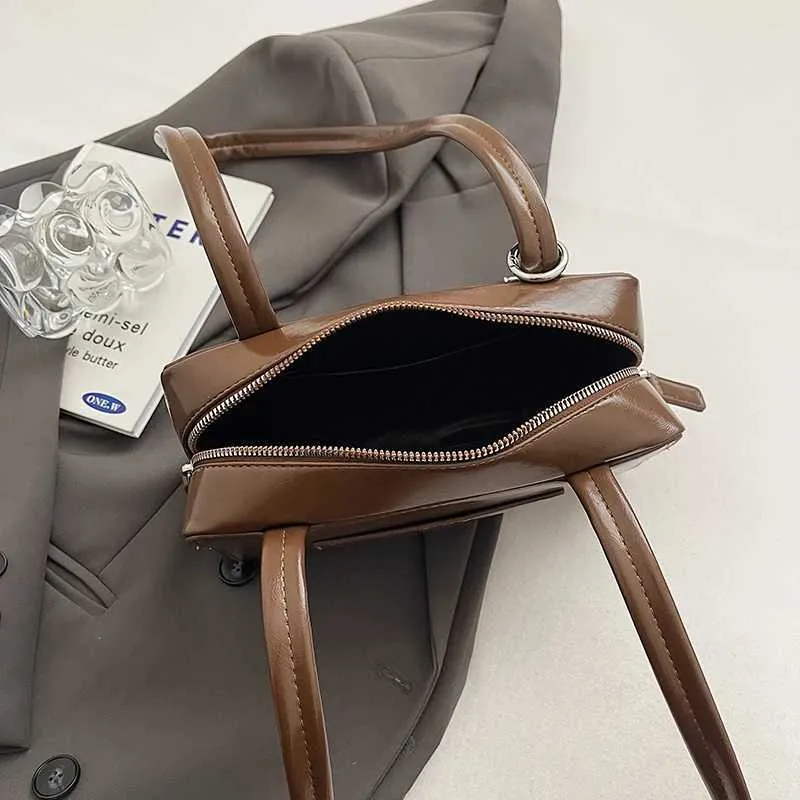 Designer Tasche LEFTSIDE 2-teilig/Set klein PU Leder quadratisch 2024 Winter Y2K neue modische Damen Tasche mit Geldbörse Handtasche_voghion.com