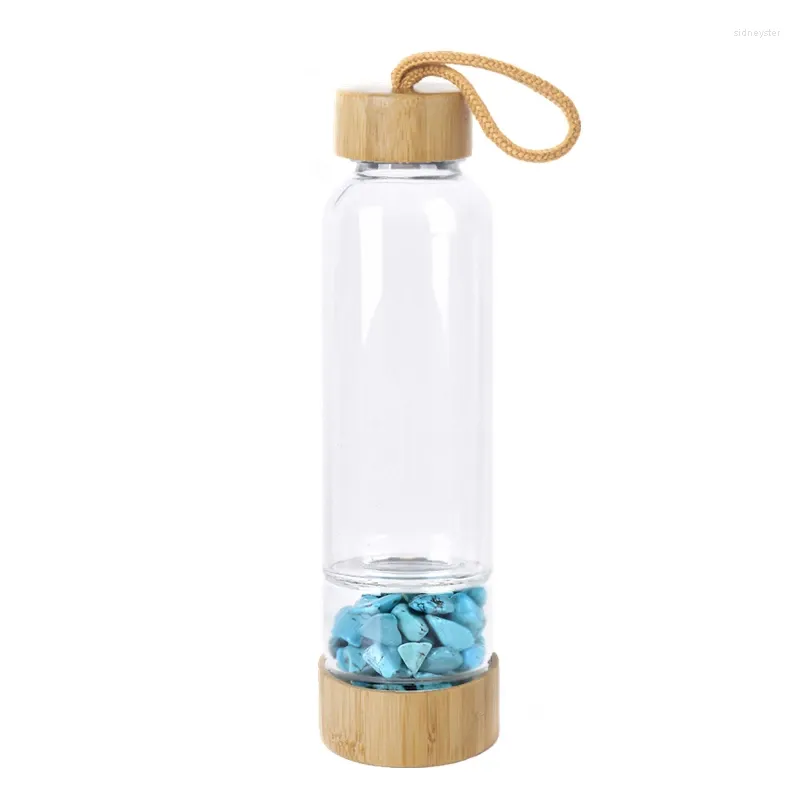 Pendant Necklaces Creative Natural Quartz Crystal Glass Water Bottle Gravel Irregular Stone Cup Point Wand Healing_voghion.com