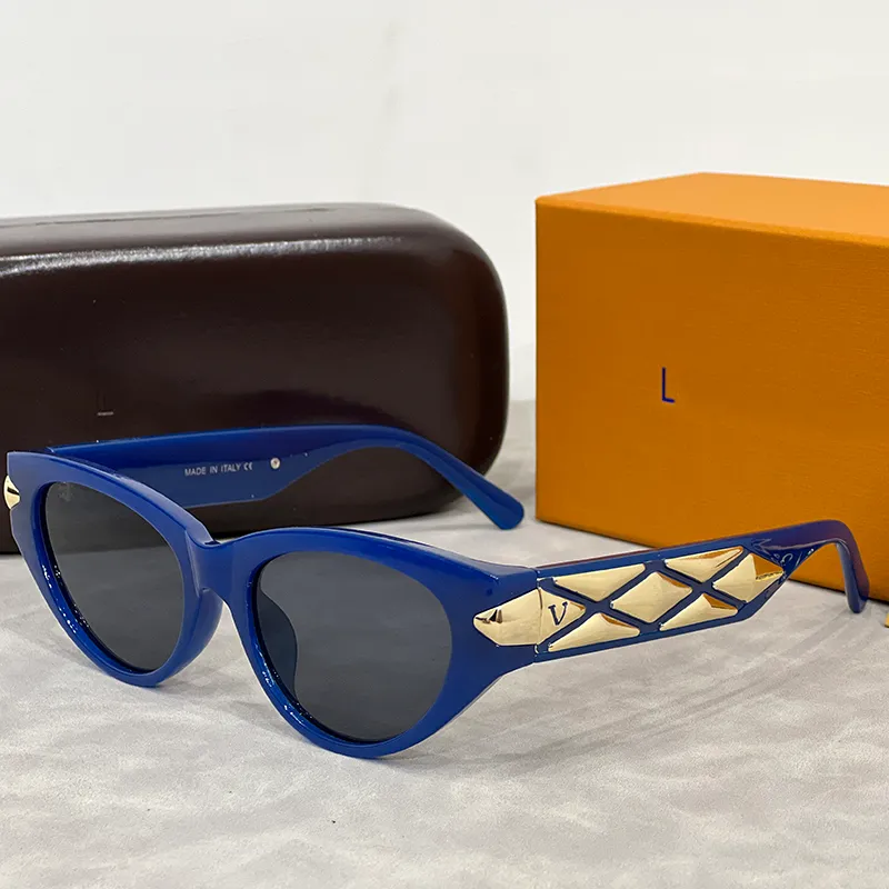 Designer for women Cat Eye Personalized Design Gold Leg Sunglasses with box Driving Travel Shopping Beach View More_voghion.com