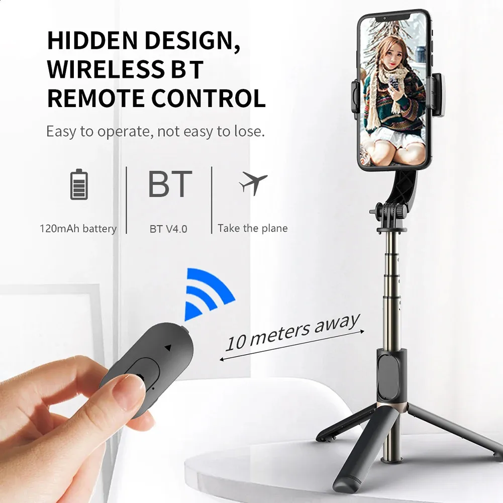 Q08 Bluetooth-ühilduv käeshoitav stabilisaator alumiiniumisulamist kokkupandav gimbal kaasaskantav teleskoop telefonihoidja videosalvestuseks 241220_voghion.com