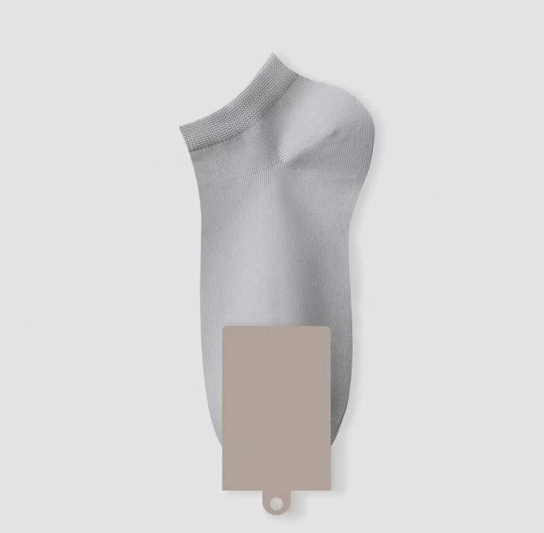 2025e Cotton Thin Short Tube Deodorant Sweat-Absorbent Breathable Spring Summer Boat Socks Men's Style_voghion.com