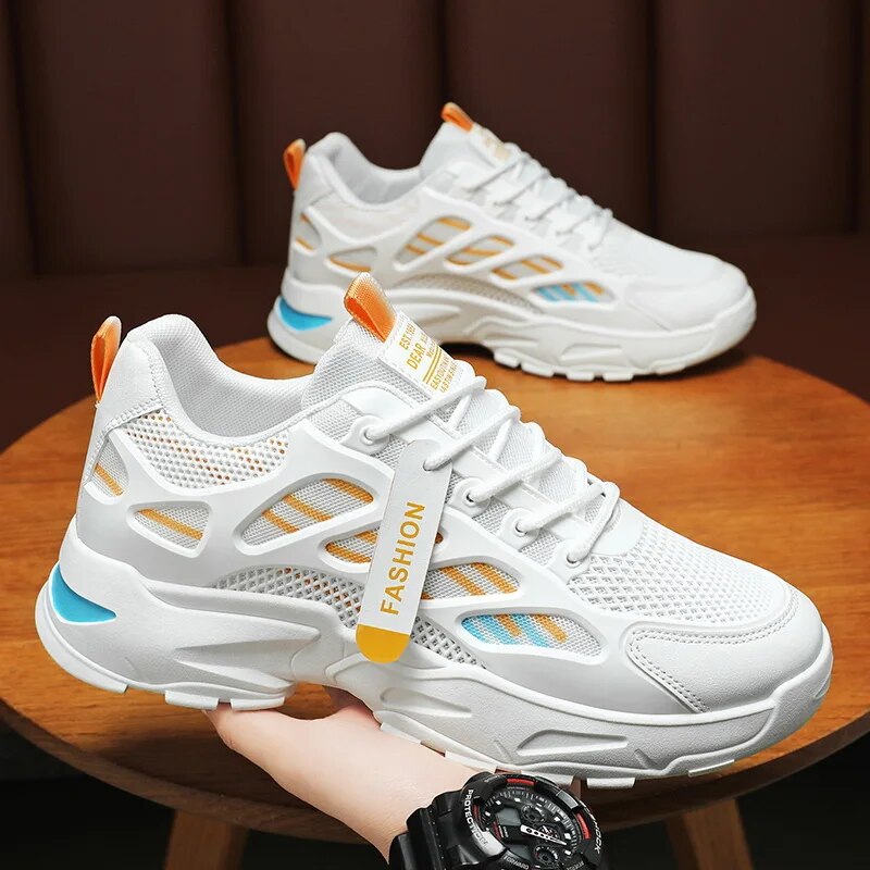 Men's Sneakers 2024 New Breathable Casual For Men High Quality Leather Designer Platform Shoes Zapatillas De Hombre_voghion.com