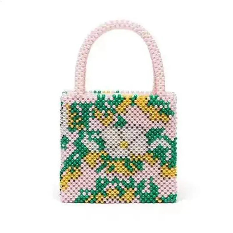 Mode Perle Acryl Vintage Handgewebte Kupplungen Perlen Abendtaschen kndpso Party Prom Hochzeit Handtasche Geldbörsen 240907_voghion.com