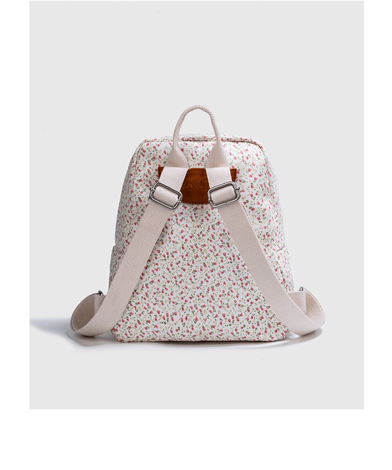 BM kleiner Blumenrucksack Canvas-Rucksack lässige Mode Damentasche_voghion.com