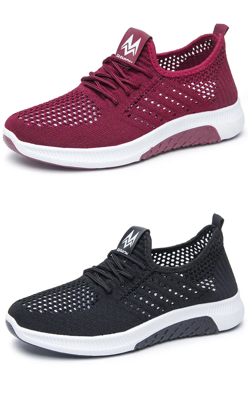 Flat Casual Fashion Breathable Mesh Vulcanized Shoes Women Sneakers Summer Ladies Boat Shoe atos Para Mujer_voghion.com