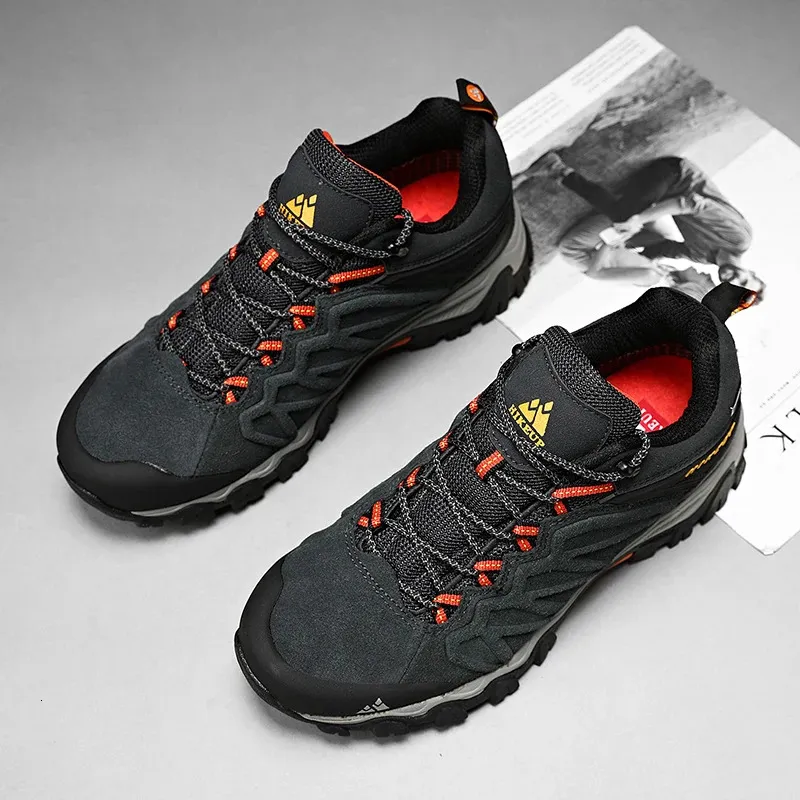 Herren Wanderschuhe Aus Leder Trekking Outdoor Kletterschuhe_voghion.com