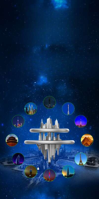 Car Mounted Solar Suspension Perfume Decoration Creative Sky City Center Console New Fragrance Products_voghion.com