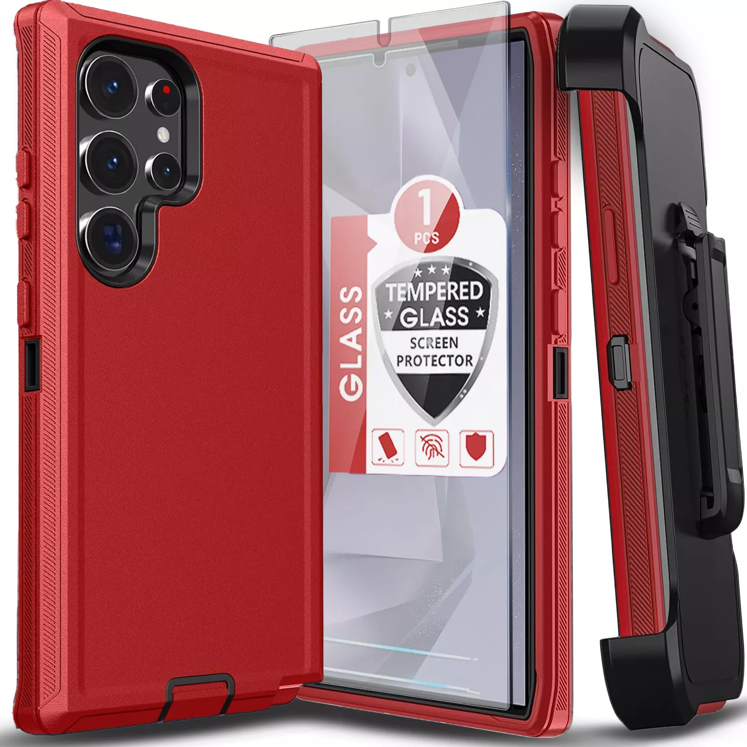 For Samsung Galaxy S25 Ultra S24 S23 S22 S20 FE Case Phone Cover + Screen Glass_voghion.com