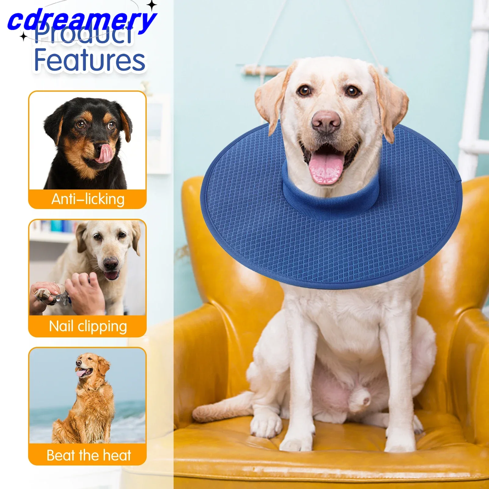 After The Dog Recovers The Collar, The Surgical Anti-bite And Anti-licking Surgical Wound Adjustable Breathable Collar Is A Small And Large Dog Access_voghion.com