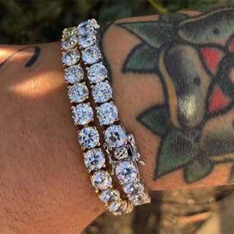 Ausverkaaf 24AA Claw Männer Hip Hop Dia Bracelet Rhie Kette Hot Sale_voghion.com