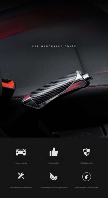 Carbon Fibre Handbrake Cover Decorative Car Handbrake Grip_voghion.com