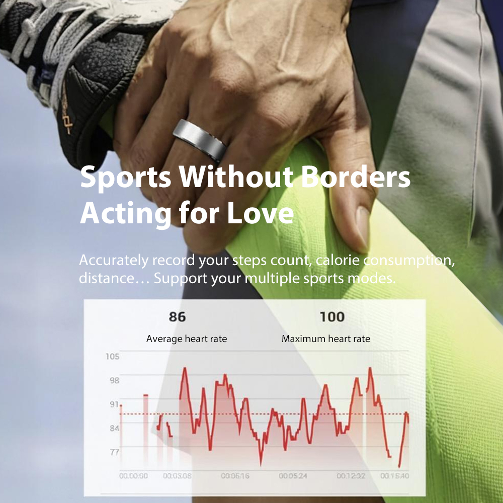 R5 Smart Ring Multifunctional Waterproof Fitness Heart Rate Blood Oxygen Sleep Monitoring_voghion.com