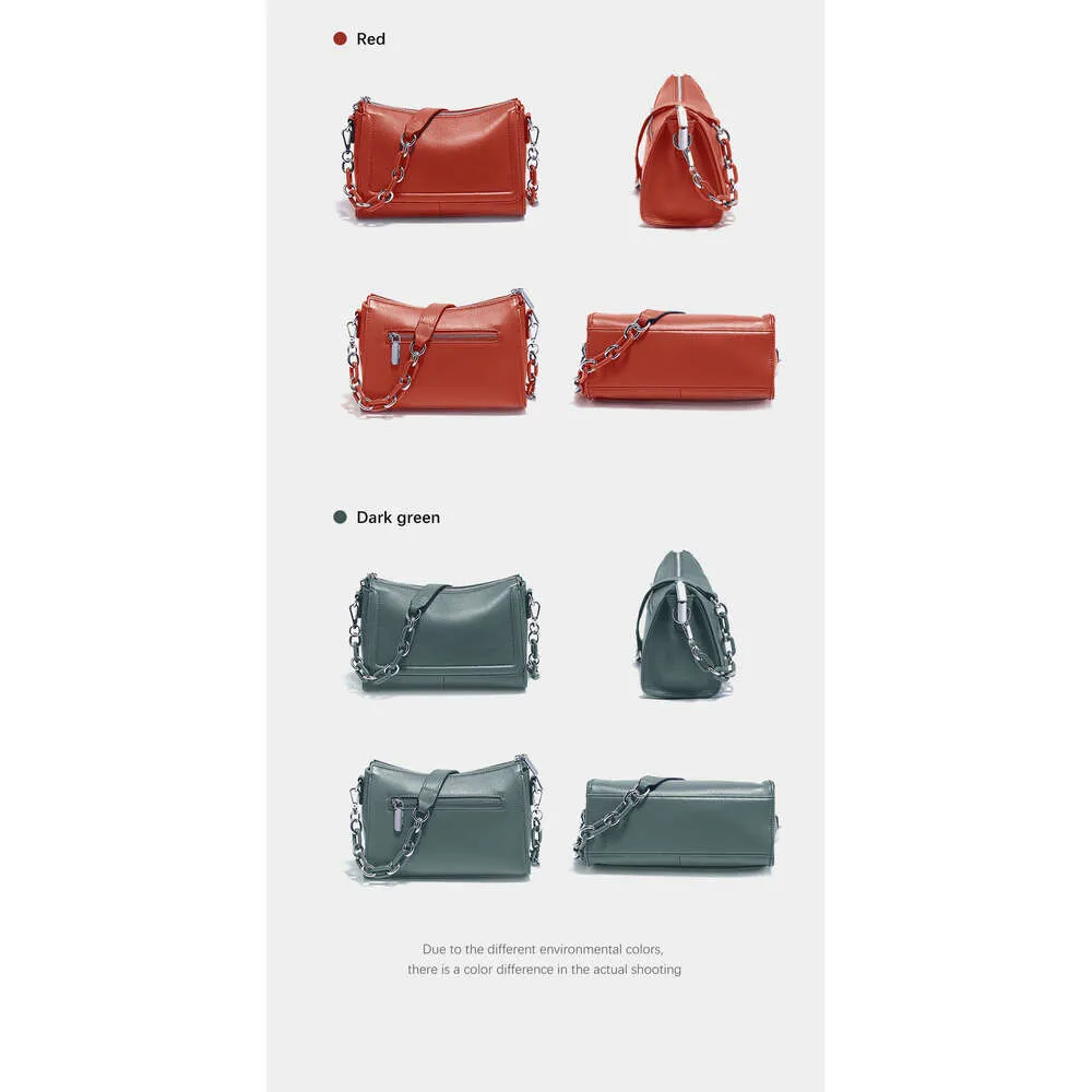 Borsa a tracolla da donna in morbida pelle con catena in acrilico_voghion.com