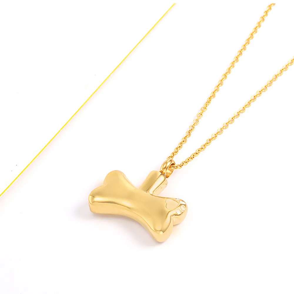 Catene in acciaio inossidabile con ciondolo a forma di osso per cani, per animali domestici, collana con urna funeraria apribile, regalo per lui con catena_voghion.com