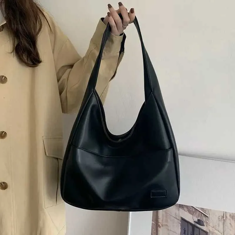 Borsa a tracolla vintage Hobo New da donna alla moda in PU con secchiello, grande capacità, retrò, tote, morbida, per appuntamenti quotidiani_voghion.com