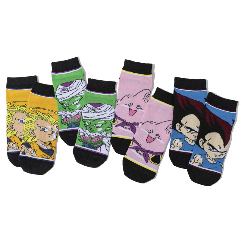 2025d Unisex Spring Autumn Summer Cartoon Anime Cotton Comic Boat Personality Animation Short Tube Socks_voghion.com