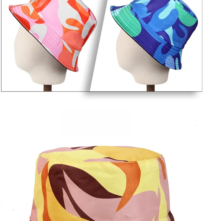 Kom buiten reizen, bescherming tegen de zon, bedrukte hoed, geometrisch ontwerp, vissershoed met brede rand voor heren en dames Emmerhoed_voghion.com