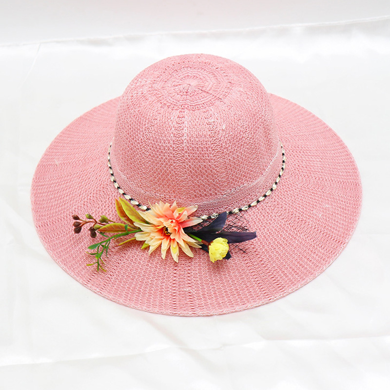 Korean Version Of Beach Big Brimmed Straw Women In Summer Scenic Spots, Cool For Vacation, Sun Protection, Sunshade Hat,_voghion.com