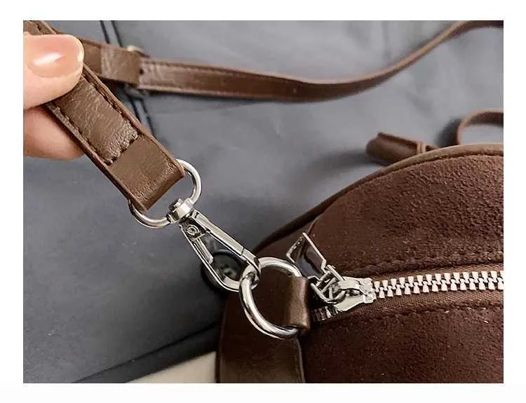 Retro Suede Handbag Shoulder Bag Large Capacity Crossbody Bag_voghion.com
