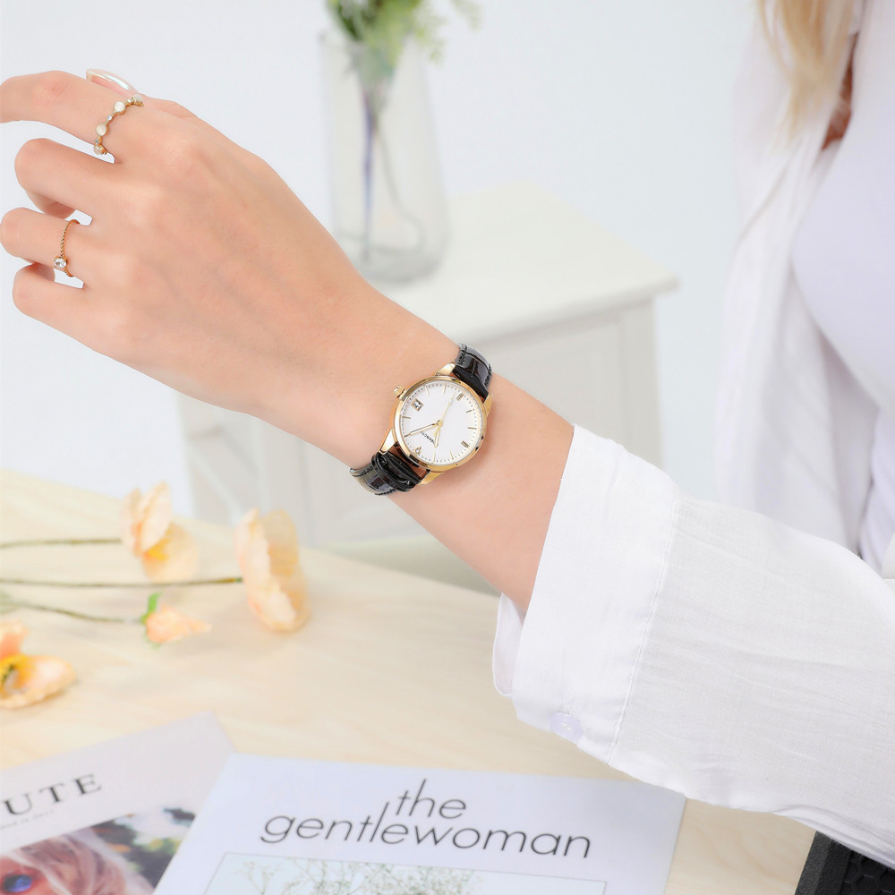 New Fashionable Trendy Women's with Calendar and Running Second Design Quartz Pointer Glow Watch_voghion.com