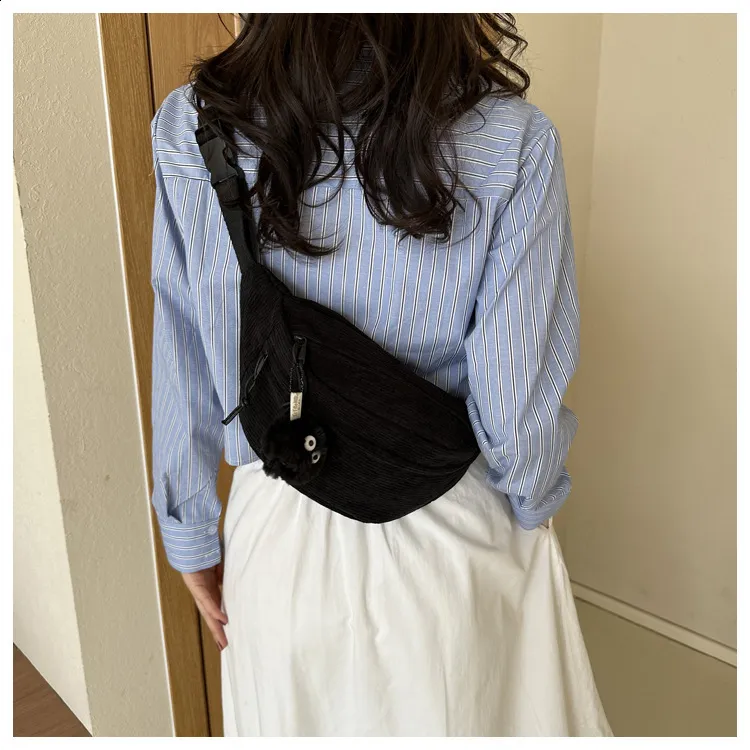 Frauen Taille Cord Student Schulter Handtasche Crossbody Brust Brust Tasche Fanny Pack Mode Telefon Weibliche Bum Gürtel Geldbörse_voghion.com