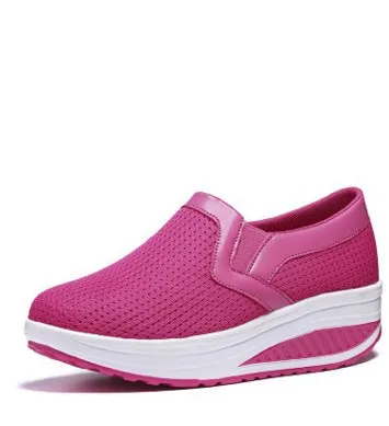 Women's Mesh Breathable Loafers Round Toe Casual Rocking Shoes_voghion.com