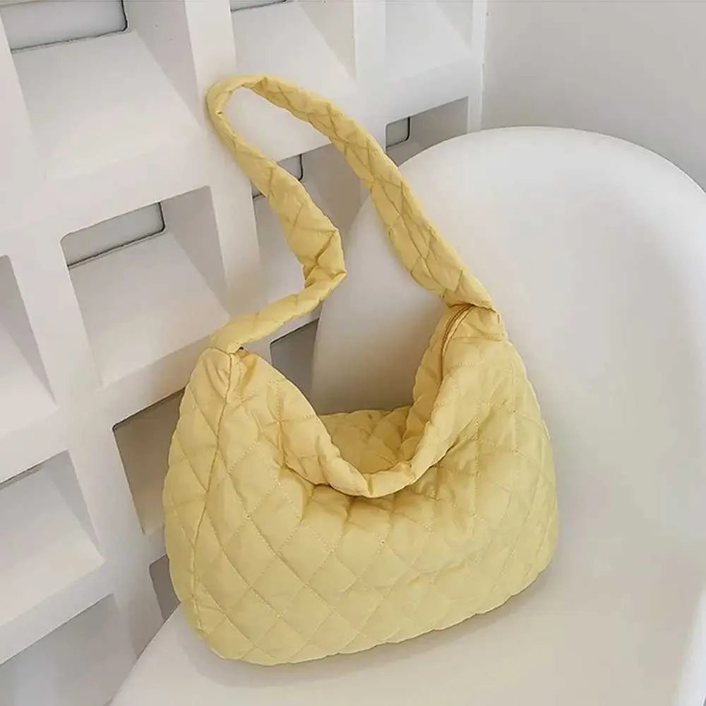 Warme große Kapazität Winter Wärme leichte Daunen Bettwäsche flache Schuhe Handtasche Y241026_voghion.com