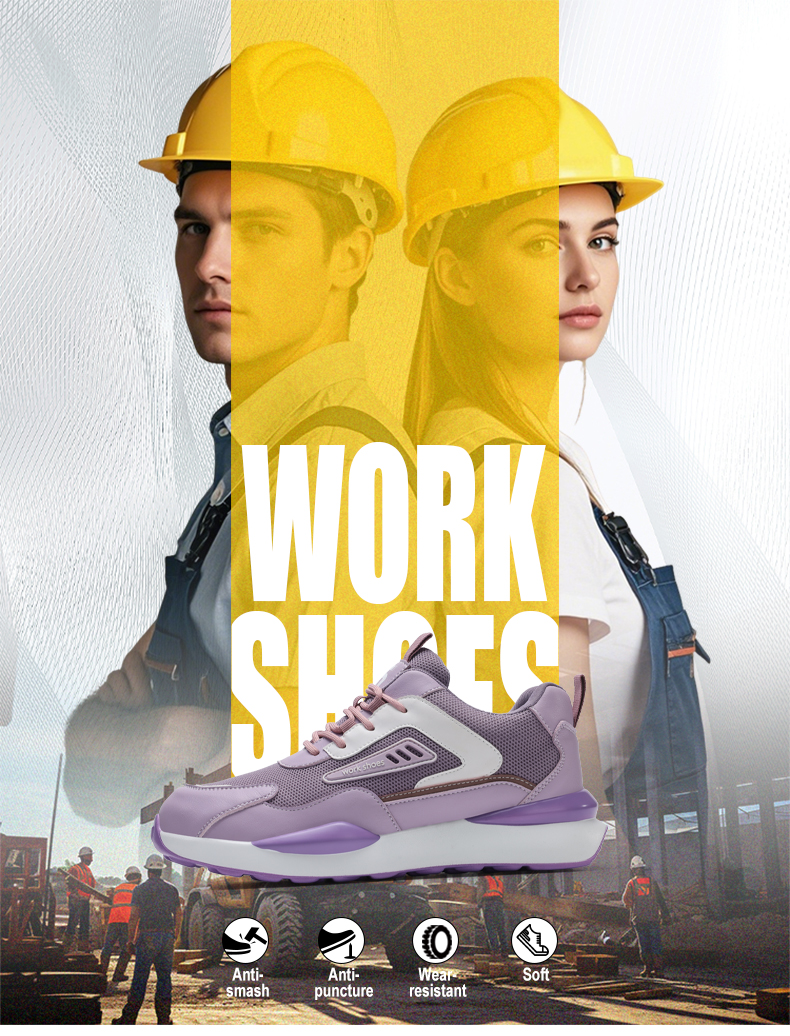 GUYISA Scarpe antinfortunistiche e da lavoro da donna con punta in acciaio 0283pk 37-43_voghion.com