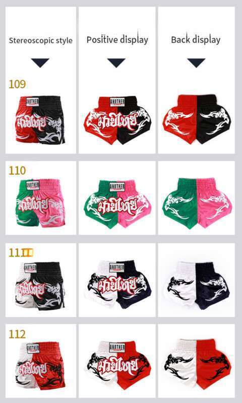 Nové boxerské trenýrky z roku 2025, oblečení na bojový trénink, oblečení na bojová umění, vícebarevné sestřihy, Muay Thai_voghion.com