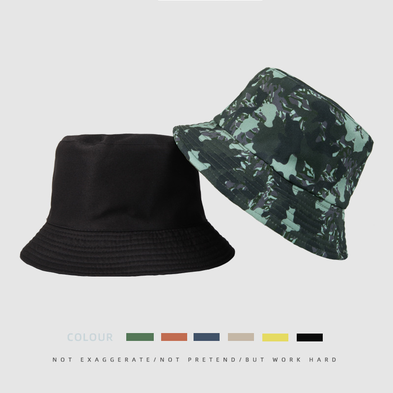 Sonnenschutz-Eimerhut für den Sommer, neuer breitkrempiger Eimerhut mit Camouflage-Druck, unverzichtbares Einzelstück für die Reise im Freien, beidseitig tragbar_voghion.com