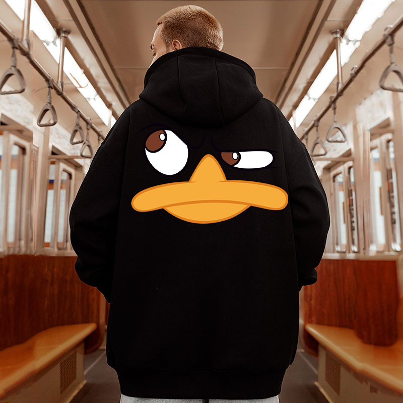 Herren Sweatshirt für Herbst Winter, Lockeres Oversized Top, Plüschiger und dicker Kapuzenpullover Trend, 2024 Neuer Mantel_voghion.com