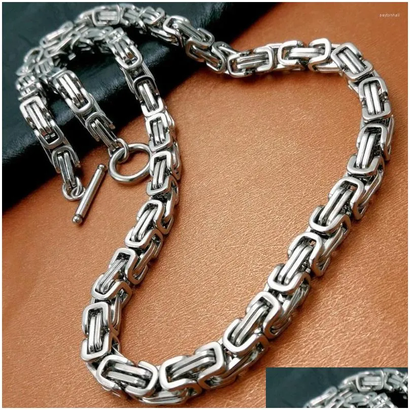 Men's Stainless Steel King Chain Necklace For Statement Style_voghion.com
