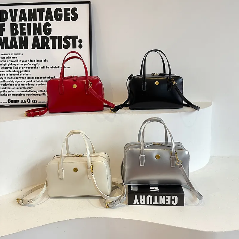 Kordelzug Kleine PU Leder Umhängetaschen Mit Kurzen Griff Für Frauen 2024 Sommer Koreanische Mode Schulter Dame Handtaschen_voghion.com